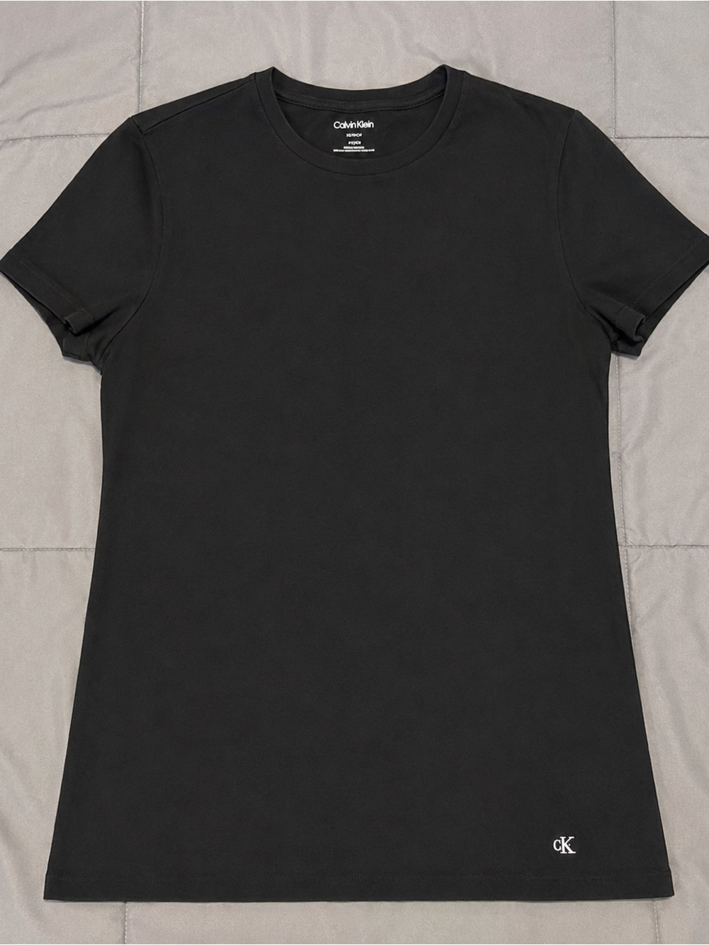 Calvin Klein Black Short Sleeve Crewneck Tee with Subtle Logo
